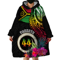 Personalised Vanuatu 44th Anniversary Wearable Blanket Hoodie Boars Tusk Tugeta Yumi Selebretem Indipendens Dei LT03 - Polynesian Pride