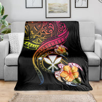 Polynesia Hawaii Turtle Day Blanket Hibiscus and Kanaka Maoli LT03 - Polynesian Pride