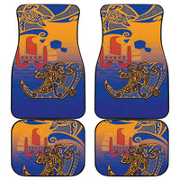 Hawaiki Nui Va'a Solo French Polynesia Car Mats Sunset Color