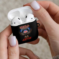 American Samoa Fautasi AirPods Case Pago Pago Aeto and Iseula o le Moana of Fagatogo Black Color LT03 - Polynesian Pride