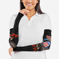American Samoa Fautasi Arm Sleeves Pago Pago Aeto and Iseula o le Moana of Fagatogo Black Color - Polynesian Pride