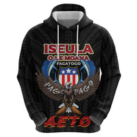American Samoa Fautasi Hoodie Pago Pago Aeto and Iseula o le Moana of Fagatogo Black Color - Polynesian Pride