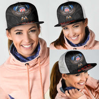American Samoa Fautasi Mesh Trucker Cap Pago Pago Aeto and Iseula o le Moana of Fagatogo Black Color - Polynesian Pride