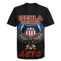 American Samoa Fautasi Rugby Jersey Pago Pago Aeto and Iseula o le Moana of Fagatogo Black Color - Polynesian Pride