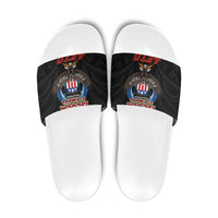 American Samoa Fautasi Slide Sandals Pago Pago Aeto and Iseula o le Moana of Fagatogo Black Color - Polynesian Pride