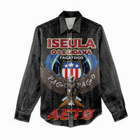 American Samoa Fautasi Women Casual Shirt Pago Pago Aeto and Iseula o le Moana of Fagatogo Black Color - Polynesian Pride