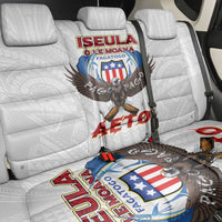 American Samoa Fautasi Back Car Seat Cover Pago Pago Aeto and Iseula o le Moana of Fagatogo White Color - Polynesian Pride