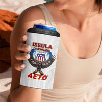 American Samoa Fautasi 4 in 1 Can Cooler Tumbler Pago Pago Aeto and Iseula o le Moana of Fagatogo White Color - Polynesian Pride