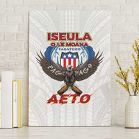 American Samoa Fautasi Canvas Wall Art Pago Pago Aeto and Iseula o le Moana of Fagatogo White Color - Polynesian Pride