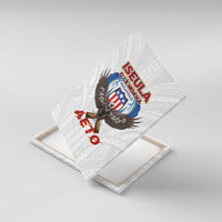 American Samoa Fautasi Canvas Wall Art Pago Pago Aeto and Iseula o le Moana of Fagatogo White Color - Polynesian Pride