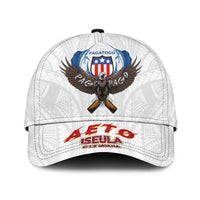 American Samoa Fautasi Classic Cap Pago Pago Aeto and Iseula o le Moana of Fagatogo White Color - Polynesian Pride