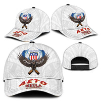 American Samoa Fautasi Classic Cap Pago Pago Aeto and Iseula o le Moana of Fagatogo White Color - Polynesian Pride