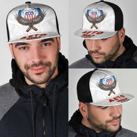 American Samoa Fautasi Mesh Trucker Cap Pago Pago Aeto and Iseula o le Moana of Fagatogo White Color - Polynesian Pride