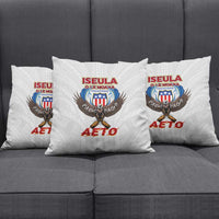 American Samoa Fautasi Pillow Cover Pago Pago Aeto and Iseula o le Moana of Fagatogo White Color - Polynesian Pride
