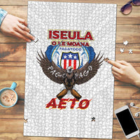 American Samoa Fautasi Puzzle Pago Pago Aeto and Iseula o le Moana of Fagatogo White Color - Polynesian Pride