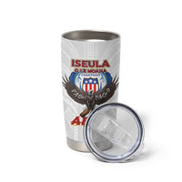 American Samoa Fautasi Tumbler Cup Pago Pago Aeto and Iseula o le Moana of Fagatogo White Color - Polynesian Pride