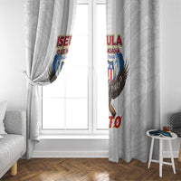American Samoa Fautasi Window Curtain Pago Pago Aeto and Iseula o le Moana of Fagatogo White Color - Polynesian Pride