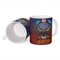 American Samoa Fautasi Ceramic Mug Pago Pago Aeto and Iseula o le Moana of Fagatogo Red-Blue - Polynesian Pride