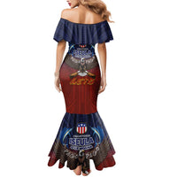 American Samoa Fautasi Mermaid Dress Pago Pago Aeto and Iseula o le Moana of Fagatogo Red-Blue - Polynesian Pride