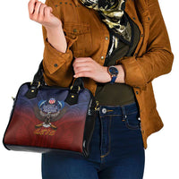 American Samoa Fautasi Shoulder Handbag Pago Pago Aeto and Iseula o le Moana of Fagatogo Red-Blue - Polynesian Pride