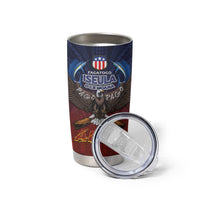 American Samoa Fautasi Tumbler Cup Pago Pago Aeto and Iseula o le Moana of Fagatogo Red-Blue - Polynesian Pride