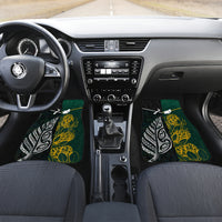 South Africa and New Zealand Car Mats King Protea and Silver Fern Mix Culture Pattern LT03 - Polynesian Pride