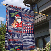 Hawaii Mele Kalikimaka Garden Flag Aloha and Christmas Elements Patchwork Blue Style LT03 - Polynesian Pride