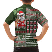 Hawaii Mele Kalikimaka Hawaiian Shirt Aloha and Christmas Elements Patchwork Green Style LT03 - Polynesian Pride