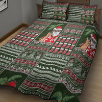 Hawaii Mele Kalikimaka Quilt Bed Set Aloha and Christmas Elements Patchwork Green Style LT03 - Polynesian Pride