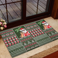 Hawaii Mele Kalikimaka Rubber Doormat Aloha and Christmas Elements Patchwork Green Style LT03 - Polynesian Pride