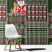 Hawaii Mele Kalikimaka Window Curtain Aloha and Christmas Elements Patchwork Green Style LT03 - Polynesian Pride