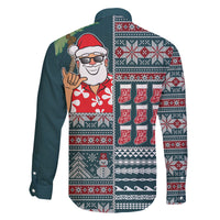 Hawaii Mele Kalikimaka Family Matching Tank Maxi Dress and Hawaiian Shirt Aloha and Christmas Elements Patchwork Turquoise Style LT03 - Polynesian Pride