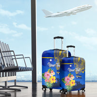 Personalised Nauru Independence Day Luggage Cover Nauruan Tribal Flag Style LT03 - Polynesian Pride