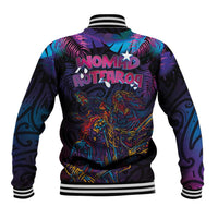 Aotearoa Arts Festival 2025 Baseball Jacket Maori Performing Art and Music - Rhythmic Vibes LT03 - Polynesian Pride