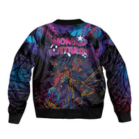 Aotearoa Arts Festival 2025 Sleeve Zip Bomber Jacket Maori Performing Art and Music - Rhythmic Vibes