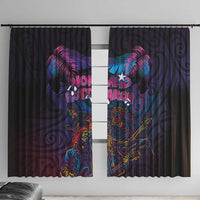 Aotearoa Arts Festival 2025 Window Curtain Maori Performing Art and Music - Rhythmic Vibes