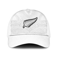 New Zealand Football Baseball Net Cap The Whites-Sporty T90 Style LT03 One Size White White - Polynesian Pride