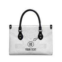 Custom New Zealand Football Leather Bag The Whites-Sporty T90 Style - Polynesian Pride