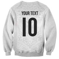 Custom New Zealand Football Sweatshirt The Whites-Sporty T90 Style LT03 - Polynesian Pride