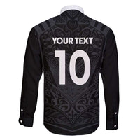 Custom Aotearoa Rugby Family Matching Off Shoulder Maxi Dress and Hawaiian Shirt The Blacks-Sporty T90 Style - Polynesian Pride