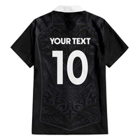 Custom Aotearoa Rugby Family Matching Off Shoulder Short Dress and Hawaiian Shirt The Blacks-Sporty T90 Style - Polynesian Pride