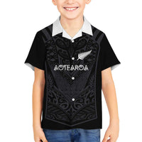 Custom Aotearoa Rugby Family Matching Tank Maxi Dress and Hawaiian Shirt The Blacks-Sporty T90 Style - Polynesian Pride