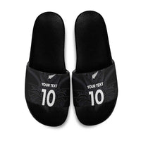 Custom Aotearoa Rugby Slide Sandals The Blacks-Sporty T90 Style LT03 Black - Polynesian Pride
