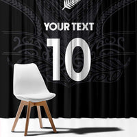 Custom Aotearoa Rugby Window Curtain The Blacks-Sporty T90 Style LT03 - Polynesian Pride
