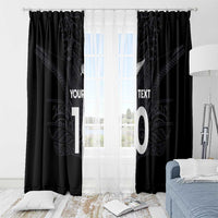 Custom Aotearoa Rugby Window Curtain The Blacks-Sporty T90 Style LT03 - Polynesian Pride