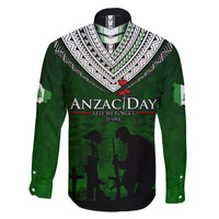Norfolk Island ANZAC Day Family Matching Off Shoulder Short Dress and Hawaiian Shirt Soldier Lest We Forget Camouflage LT03 - Polynesian Pride