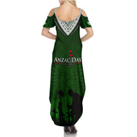 Norfolk Island ANZAC Day Family Matching Summer Maxi Dress and Hawaiian Shirt Soldier Lest We Forget Camouflage LT03 - Polynesian Pride