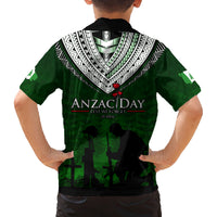 Norfolk Island ANZAC Day Family Matching Tank Maxi Dress and Hawaiian Shirt Soldier Lest We Forget Camouflage LT03 - Polynesian Pride