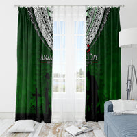 Norfolk Island ANZAC Day Window Curtain Soldier Lest We Forget Camouflage LT03 - Polynesian Pride