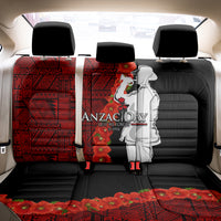 Tonga ANZAC Day Back Car Seat Cover Red Poppies Flower Soldier Lest We Forget LT03